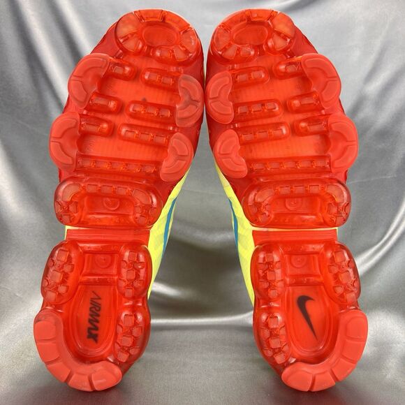 Nike‎ By You Custom Air Vapormax 2019 BQ8775-991 Men’s 10.5 Neon Yellow Red RARE - Picture 16 of 17